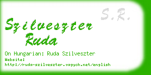 szilveszter ruda business card